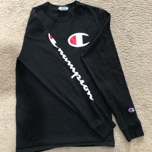 Champion men’s long sleeve black tee